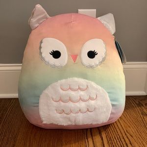 Big sized owl rainbow squishmallow